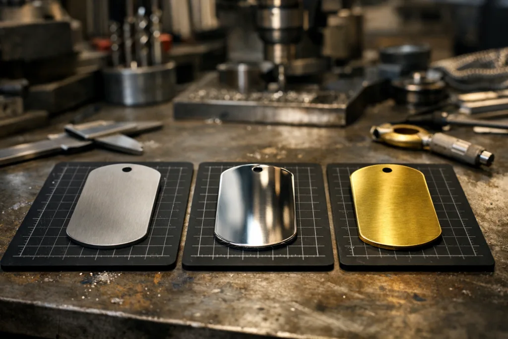 How to Ensure Your Military Dog Tags Meet Official Government Specs: Ultimate Guide 2 tag material comparison industrial