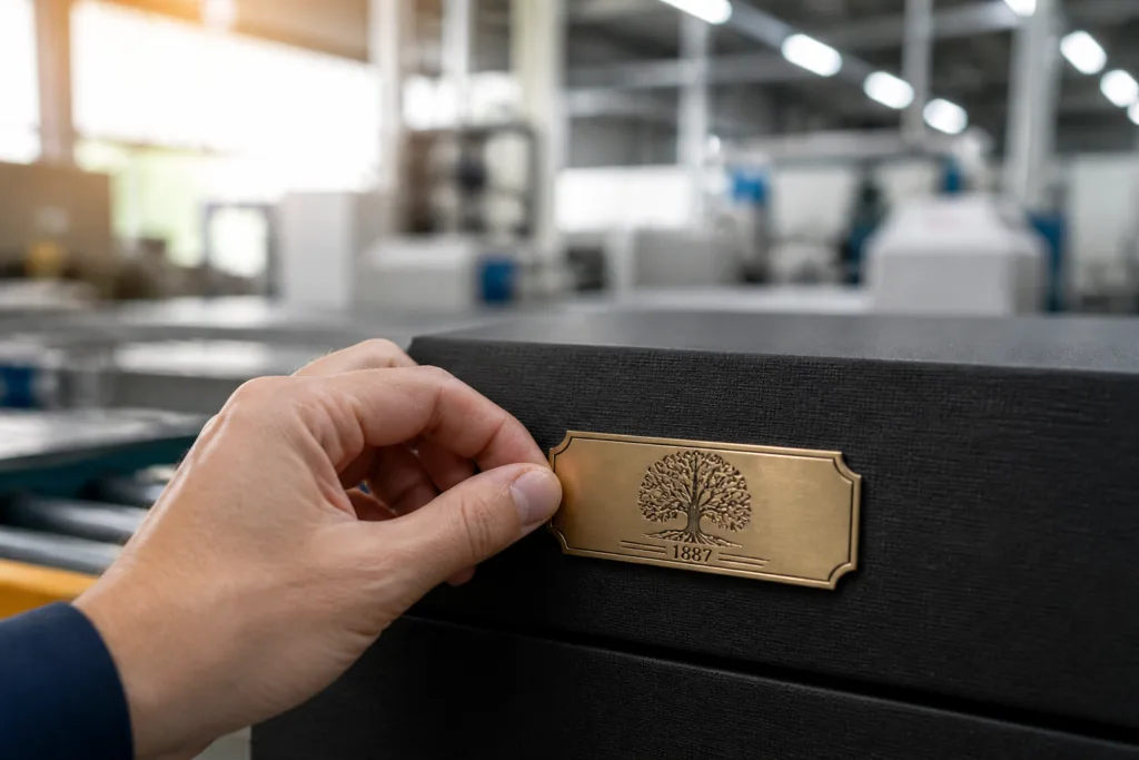 How to Engrave Your Founding Date and Company Motto Into Authentic Brand Storytelling 3 applying branded tag founding date