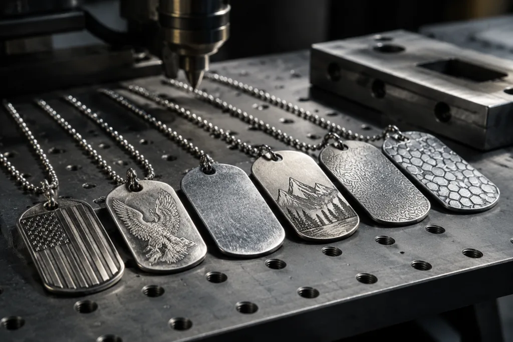 dog tag necklace production