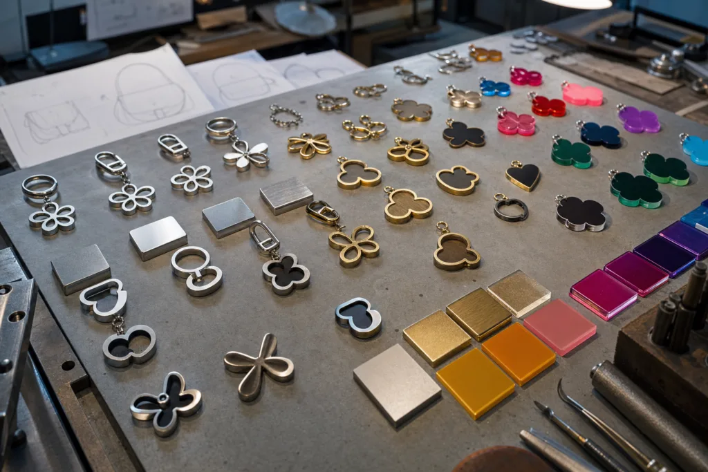 The Ultimate Guide to Handbag Charms: Customizing Purse Accessories for Distinctive Brand Appeal 2 handbag charms material comparison