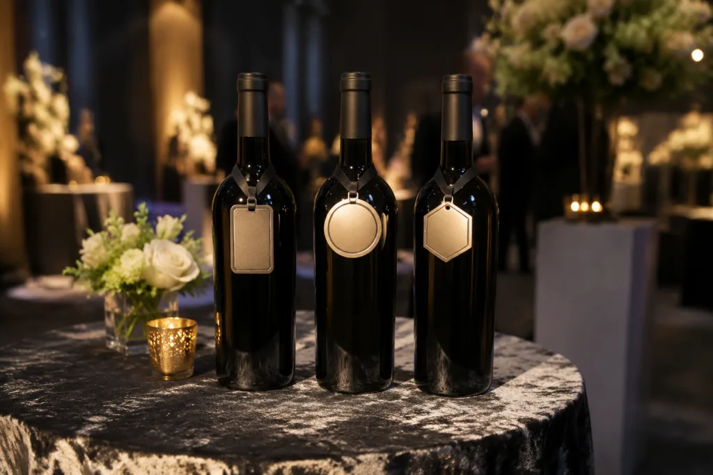 How Branded Metal Tags Make Corporate Wine Gifts Unforgettable for Clients 3 hospitality wine gifts branded tags event