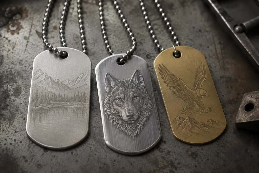 memorial dog tags material comparison