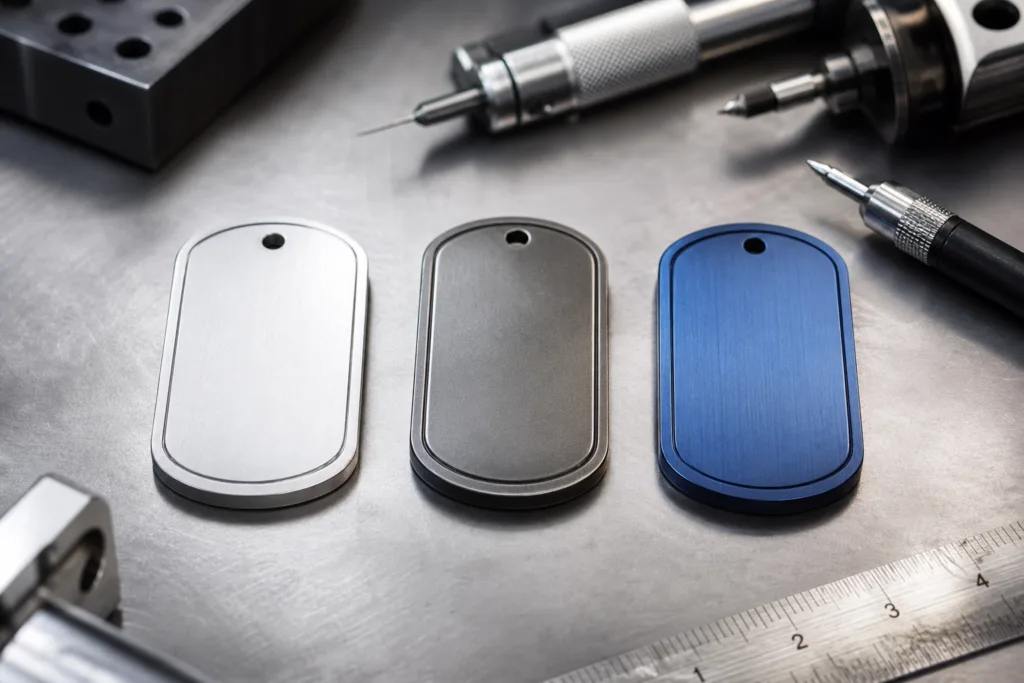 service dog tags material planning