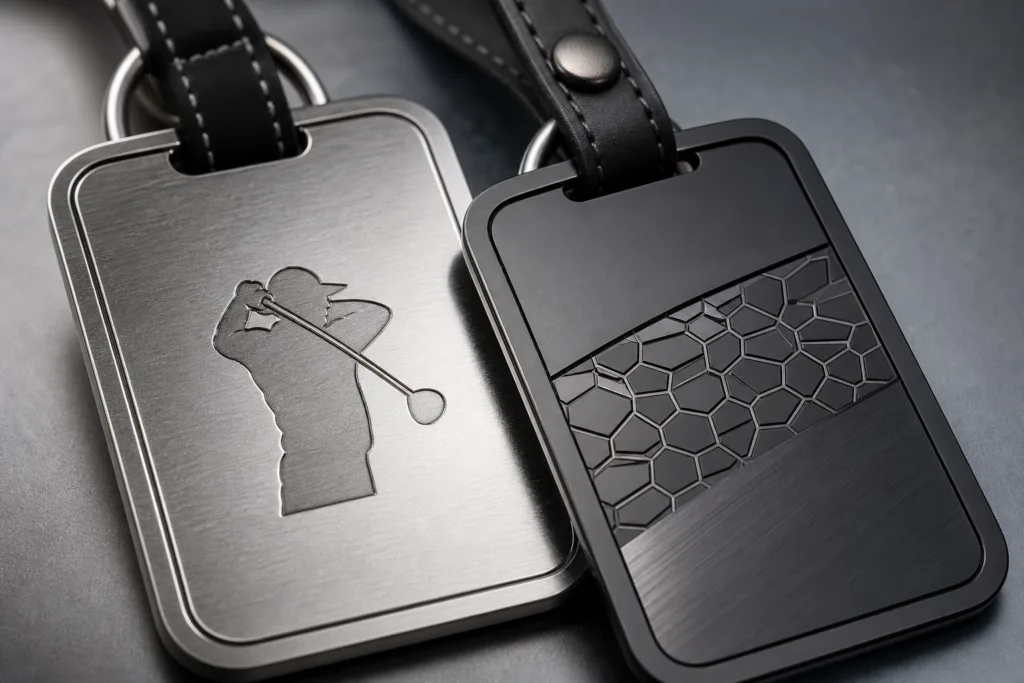 engraved etched golf bag tags